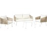 Garden lounge set Malo, 4 parts in White & Green