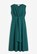 Midi dress with draping in green