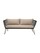 Garten-Loungesofa Mundo mit Kunststoff-Geflecht (2-Sitzer) in Beige