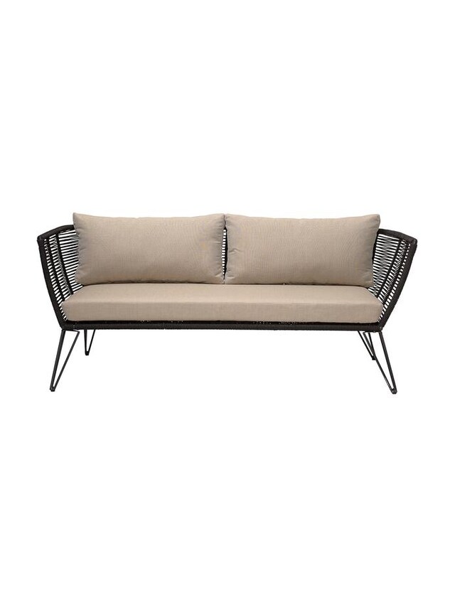 Garten-Loungesofa Mundo mit Kunststoff-Geflecht (2-Sitzer) in Beige