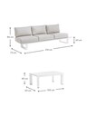 Garten-Lounge-Set Konnor, 3-tlg. in White & Black