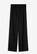 Slip-on trousers in flowing viscose crêpe in black